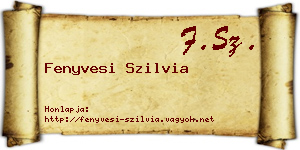 Fenyvesi Szilvia névjegykártya